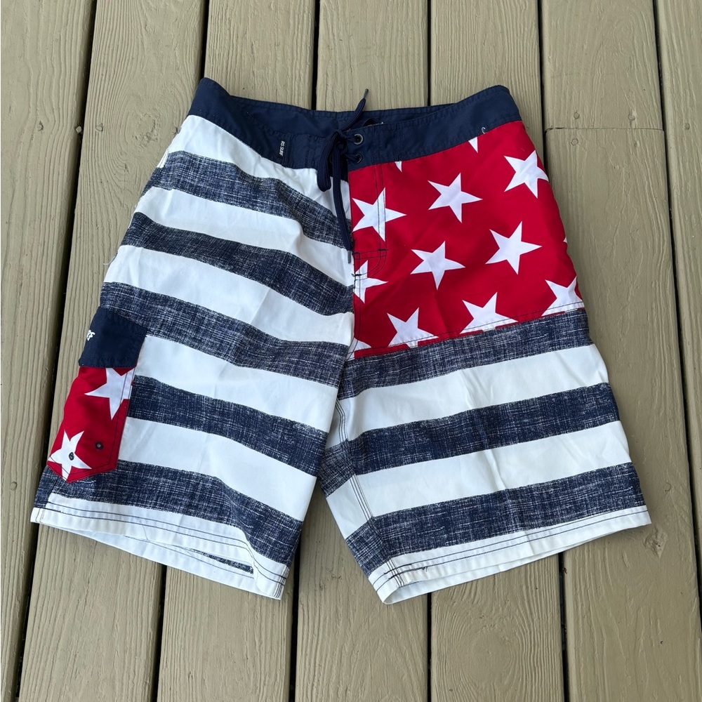 RS SURF Patriotic Men's Swim/Surf Shorts, Size: 32